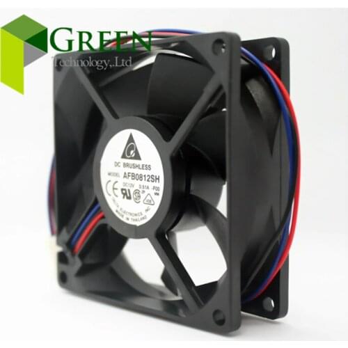Original Delta AFB0812SH-FOO 8025 80MM Comptuter CPU Cooling fan 12V 0.51A with 3pin