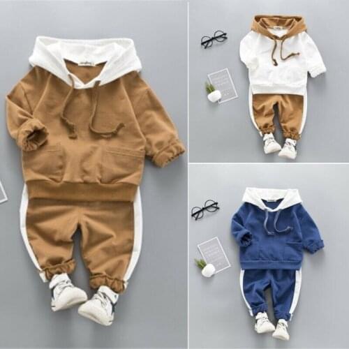 Autumn Winter Warm Toddler Boy Kids Baby Girl Long Sleeve Hooded Sweatshirt Tops Shirt Long Pants Outfits Clothes Tracksuit