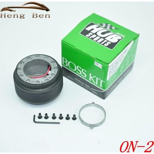 HB New Car Durable Black Metal Plastic Steering Wheel Hub Adapter Boss Kit fit ON-2