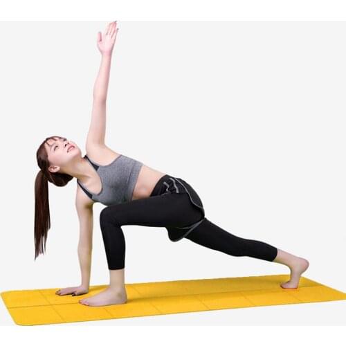 Folding Yoga Mat Thick Portable Non Slip Exercise Mat Double Sided Waterproof Tear-Resistant PVC Travel Pilates Mat Unisex Pad