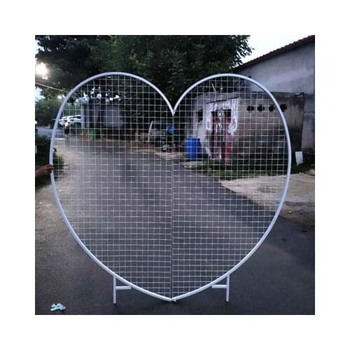 Wedding arch Party decor square Round heart Grid Wrought Iron Arch chicken wire backdrops balloons Backdrop Stand Decoration
