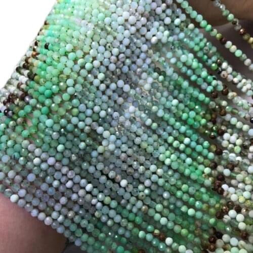 Loose beads ROUND FACETED Gradient color green Australia Jade 2/3mm for DIY wholesale 14" FPPJ gemstone