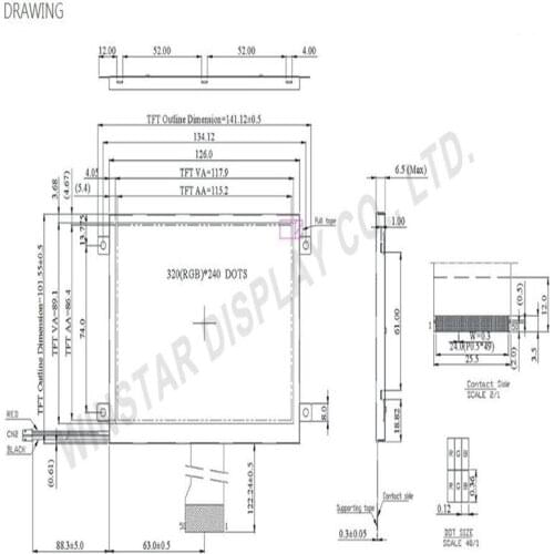 Winstar WF57ETIBCDAN0# TFT 5.7 inch All in one TFT SPI / UART Interface New and original