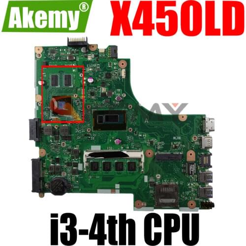 X450LD MAIN_BD._2G/I3-4010U/AS GeForce GT820 V2G Onboard 2G RAM mainboard For ASUS X450L X450LD Laptop motherboard 100% Tested