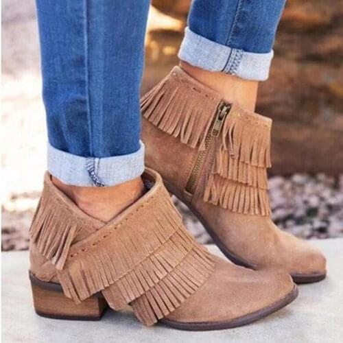 Autumn and winter 2020 Europe and the United States foreign trade big size womens shoes low heeled quickse boots womens shoes