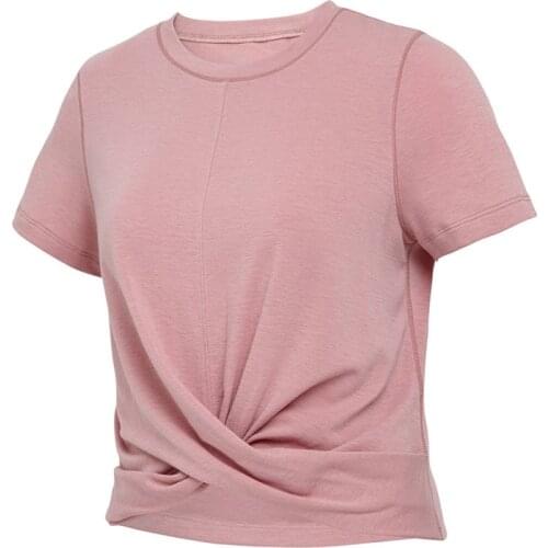 Womens Yoga Shirts High-Elastic Quick-Drying Running Fitness T-Shirt Active Yoga Clothes Sports Tops