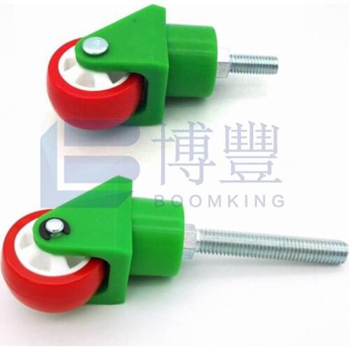 1''/D38mm*M8/M10*20/30/60mm water-proof Red and green Universal wheel,Furniture Caster,rubber roller,Conveying delivery wheel