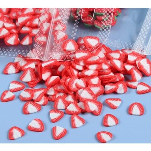 Summer Fruit Polymer Clay Slice For Epoxy Resin Mold Filling Craft Jewelry Making Supplies Strawberry Cherry Nail Art Decoration