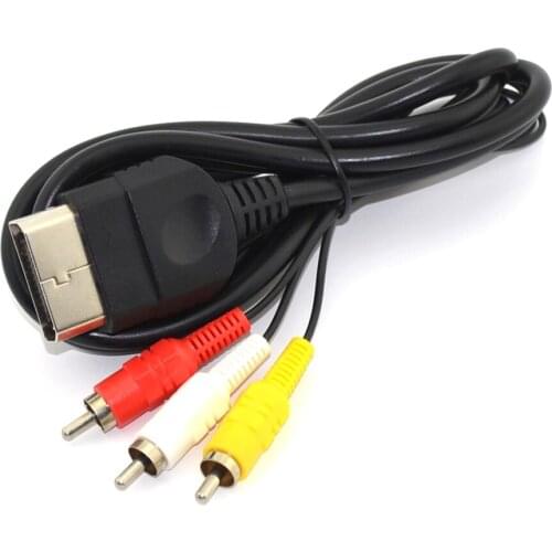 100PCS For XBOX AV Audio Video Composite Cable Cord Adapter Converter Connector Component Lead RCA Cable