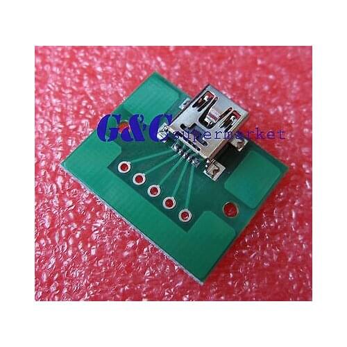 5PCS mini USB to DIP Adapter Converter for 2.54mm PCB Board DIY Power Supply diy electronics