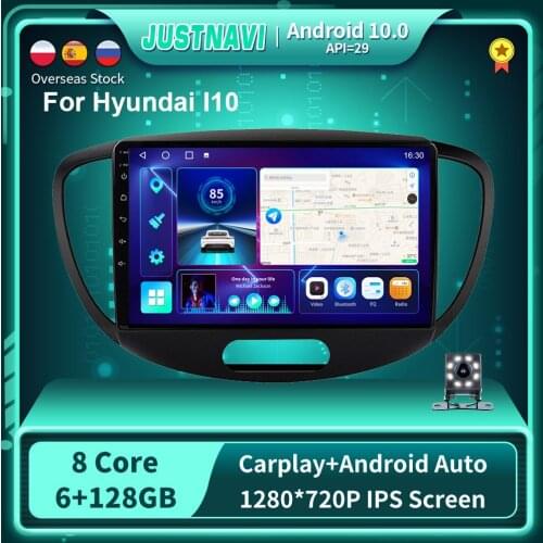 Android 10.0 Car Radio Multimedia Video Player For Hyundai I10 2010 2011 2012 2013 GPS Serero Carplay 6G 128G IPS No 2 din DVD