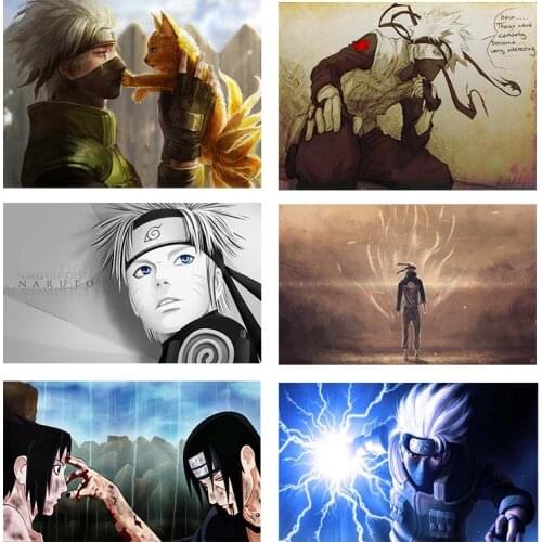 Classic Anime Cartoon Naruto Poster Kakashi Sasuke Canvas Painting Mural Living Room Bedroom Home Wall Picture Decoration