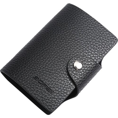 BOPAI New Card Holder PU Leather Unisex Function Card Case Business Credit Passport Card Bag Men Women ID Card Bank Card Wallet