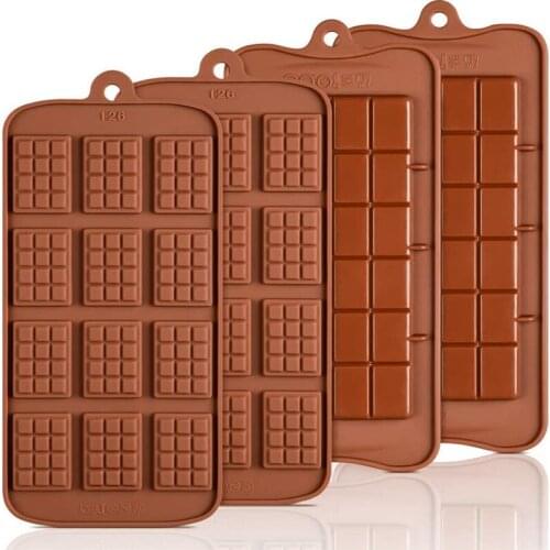 Chocolate Mold 24 Cavity Cake Bakeware Kitchen Baking Tool Silicone Candy Maker Sugar Mould Bar Block Ice Tray Cake Tool