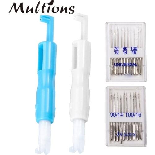 2pcs Sewing Machine Needle Threader With 20pcs Sewing Machine Needle Inserter Automatic Needle Threader Sewing Tools