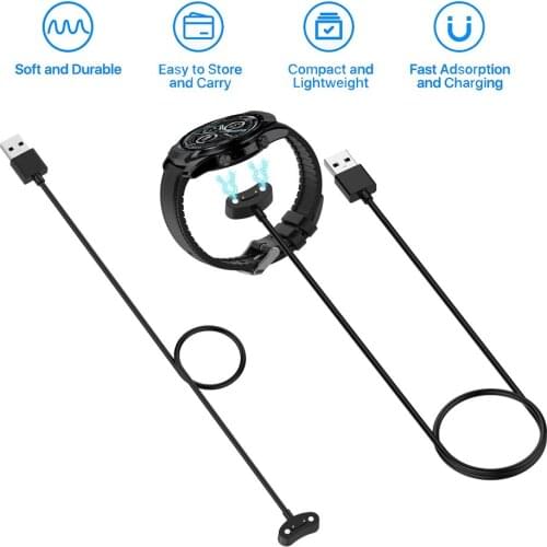 Fast USB Charging Cable For Ticwatch Pro 3 Pro3 LTE GPS Smart Watch Charger Watch Charger For Ticwatch E3 Smartwatch Accessories