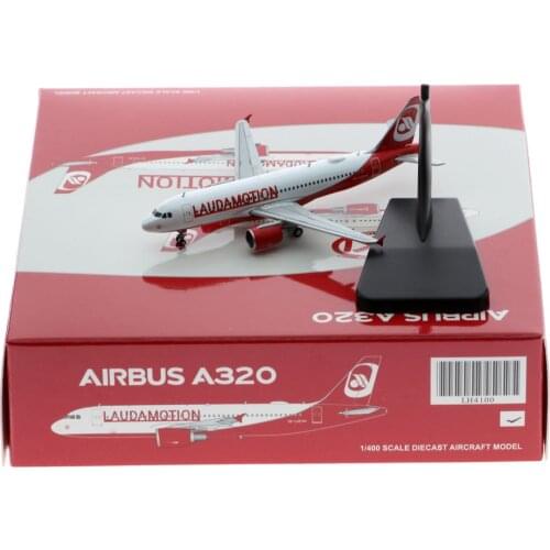 1:400 Alloy Collectible Plane JC Wings LH4100 LaudaMotion Airlines Airbus 320 Diecast Aircraft Jet Model Reg#OE-LOE With Stand