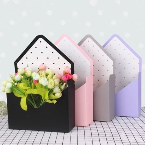 Creative Mini Envelope Type Box Flower Bouquet Floral Hand-folded Gift Box Korean Flower Valentines Day Flower Gift Box