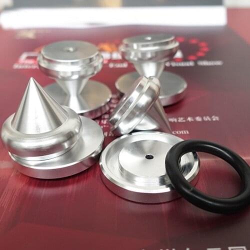 KYYSLB Height 24MM 32MM Amplifier Chassis Foot Rubber Ring Shock Absorber All Aluminum Alloy Speaker Shock Absorber Foot Nail