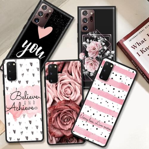 Cute Phink Pattern Phone Case for Samsung Galaxy S20 FE S10 S8 S9 Plus S10e Note 20 Ultra 10 Lite 9 8 Soft Phone Cover
