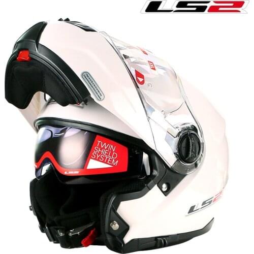 New Arrival Original LS2 FF325 Flip Up Modular Motorcycle Helmet WIth Double Dual Lens Man women casto moto