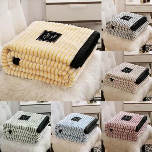 Soft and Comfortable Coral Fleece Blanket Office Nap Blanket Small Blanket Single Thick Towel Quilt Air-conditioning Blanket