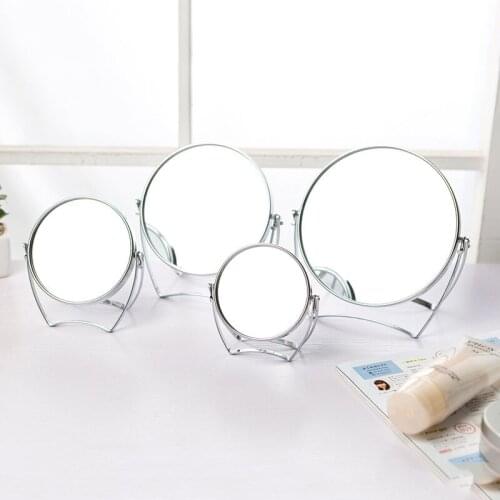 Desktop Benchtop Simple And Easy Dressing Mirror Rotating1:2 Magnification Function Women Make Up Tools Makeup Mirror