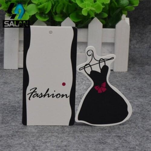 New direct sales womens clothing black small dress tag custom-made clothes trademark childrens clothing label printin