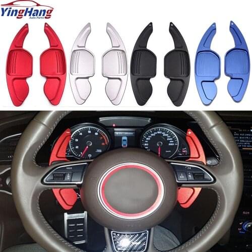 1 Pair Aluminum Car Steering Wheel Shift Paddle Shifter Extended For AUDI A3 S3 A4 S4 B8 A5 S5 A6 S6 A8 R8 S8 Q3 Q5 Q7 TT DSG