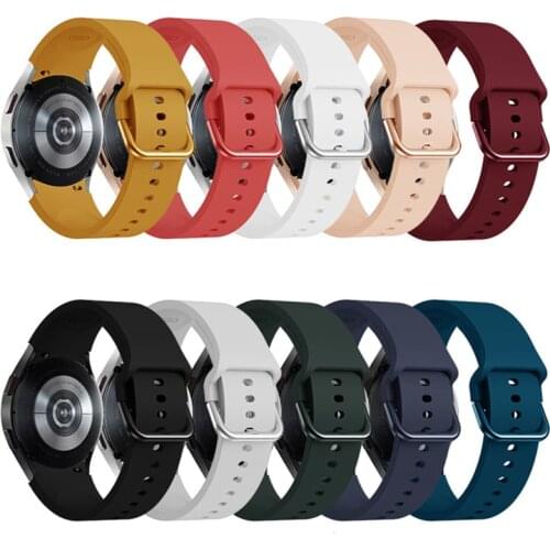 Silicone Strap Compatible with Samsung Galaxy Watch 4 classic 46mm 42mm/Watch4 44mm 40mm Band Replacement Watchbands Bracelet