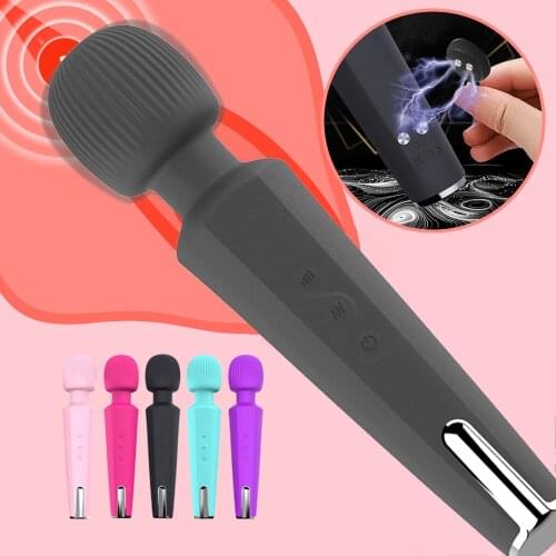 Sex Toys Powerful AV Vibrator Magic Wand for Women Masturbation G Spot Clit Stimulator 20 Speeds USB Dildo Vibrator AV Stick