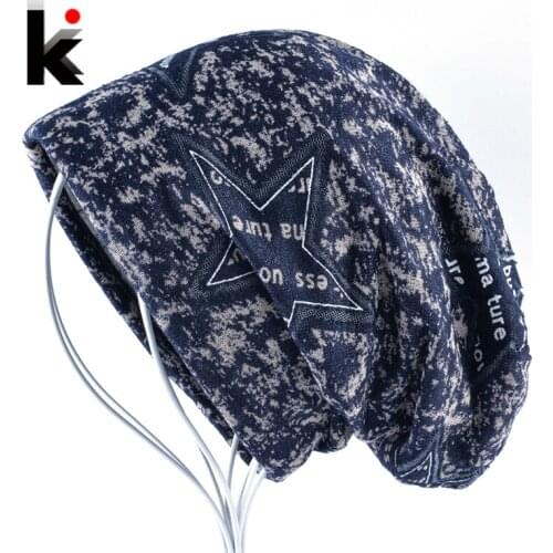 Spring And Autumn Beanies Men Women Star Letters Printing Bonnet Hat New Fashion Hip Hop Skullies Cap Unisex Cotton Beanie Touca