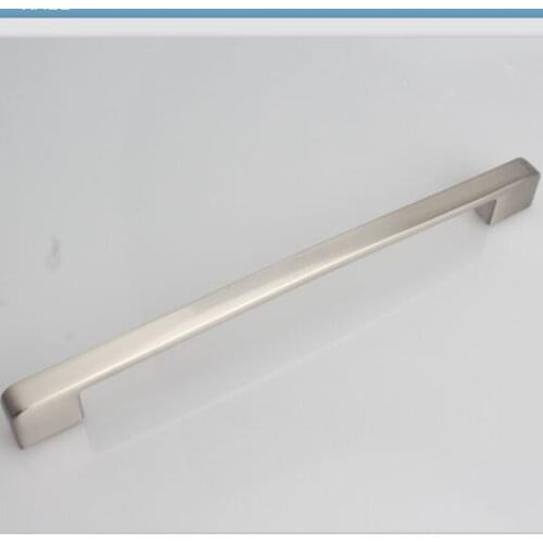 224mm modern simple furniture large handles silver chrome kichen cabinet wardrobe handle 8.8" stain nickel dresser cupboard pull
