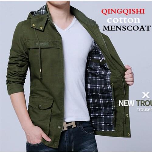 New Mens Trench Coat Mens Long Lapel Windbreakers Jacket Men Spring Autumn Cotton Male Clothes Men Hooded Winter Jacket