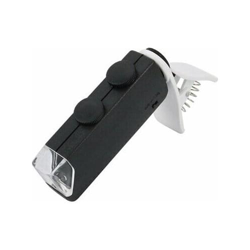 60X-100X Focal Length-Adjustable Clip Type LED Cellphone Microscope Magnifier