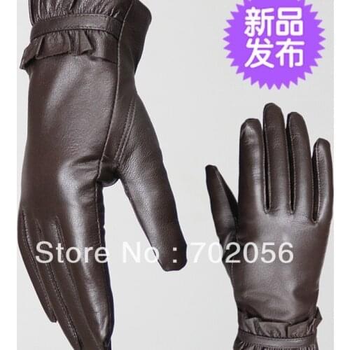 Vintage Women Genuine Goat leather gloves skin gloves LEATHER GLOVES #3118