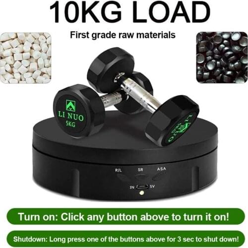 3 Speeds Electric Rotating Display Stand Mirror 360 Degree Turntable Jewelry Holder Battery for Photography Video Shooting Props