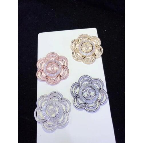 Womens Golden plated Paved CZ Necklace Pendant Beads Cubic Zirconia Jewelry Connector DIY Fine Jewellery Making accessories