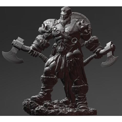 1/24 75mm 1/18 100mm Resin Model Kits Orc Warrior Figure Unpainted No Color RW-018