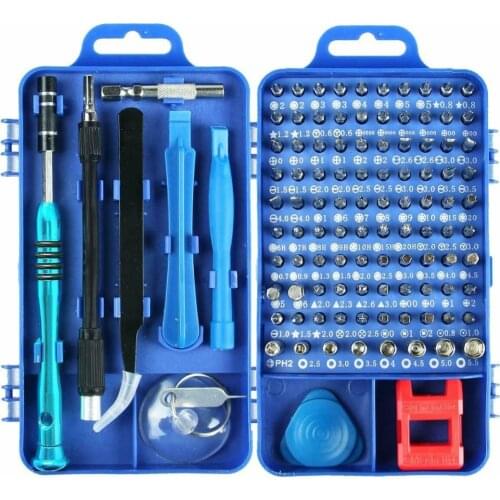 1 Set 115 in 1 Precision Electronic Repair Drill Bit Set Magnetic Steel Screwdriver Computer Phone Repair Hand Tool With Box