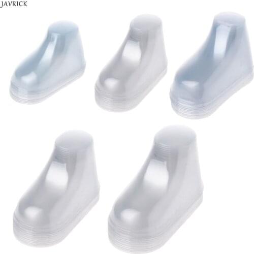 10Pcs Clear Plastic Baby Feet Display Baby Booties Shoes Socks Showcase Feet Display Half Boots Shoes Transparent PVC