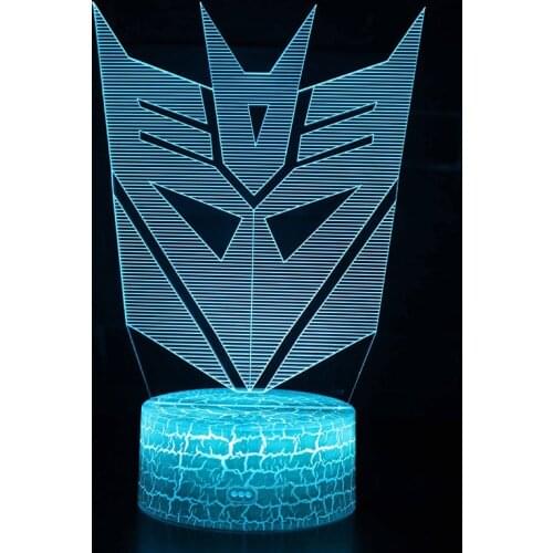 Super transformers theme 3D Lamp LED night light 7 Color Change Touch Mood Lamp Christmas present Dropshippping