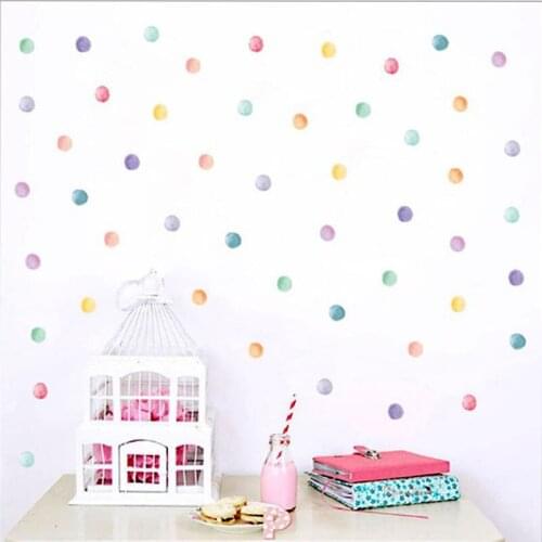 4cm Circle Dot Wall Stickers Room Sticker Decoration for Children Wall Sticker Decal Wall Art Kindergarten Background Wall Decor