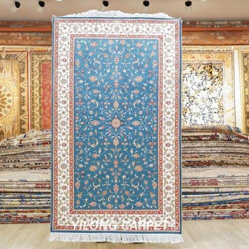 YILONG 3'x5' Persian Silk Handmade Carpet Hereke Traditional Turkish Silk Rug (HF003B3x5)