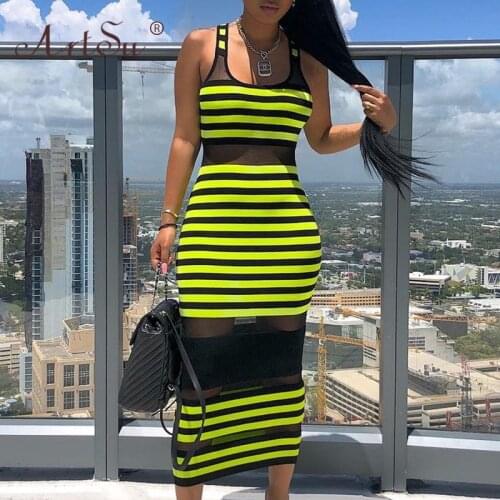 ArtSu Green Summer Dresses