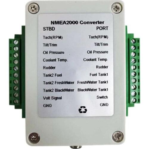 AU05 -Dual Channel NMEA2000 Multifunction Converter 9‑32V DC Waterproof Converter Box Convert Sensor Singal CX5003