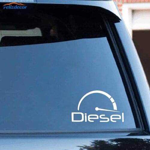 Black/Silver Funny Car Sticker Turbo Diesel Vinyl Decal Cool Accessories Graphic C055