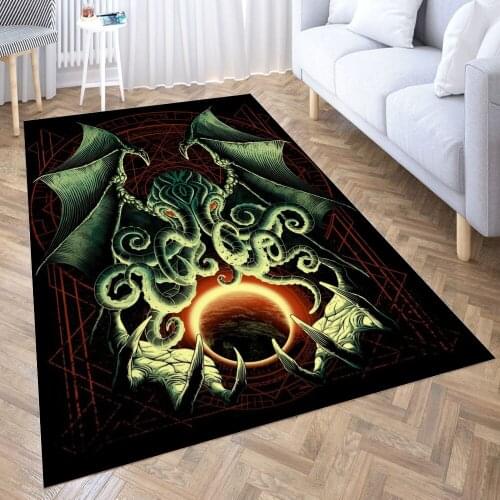 Cthulhu Rugs Non-Slip Floor Mat Doormats Home Rug Carpet Bedroom Entrance Door Mat Kitchen Rugs Yoga Mat Doormat Decor