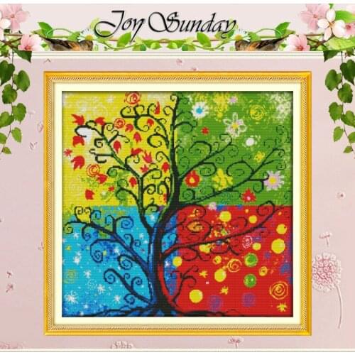 The Money Tree (3) Counted Cross Stitch 11CT 14CT Cross Stitch Set Wholesale Scenery Cross-stitch Kit Embroidery Needlework