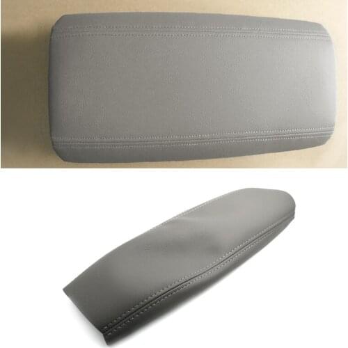 For Volvo S80 1999 2000 2001 2002 2003 2004 2005 2006 Micro Leather Center Console Lid Armrest Box Cover Repalcement Trim Gray